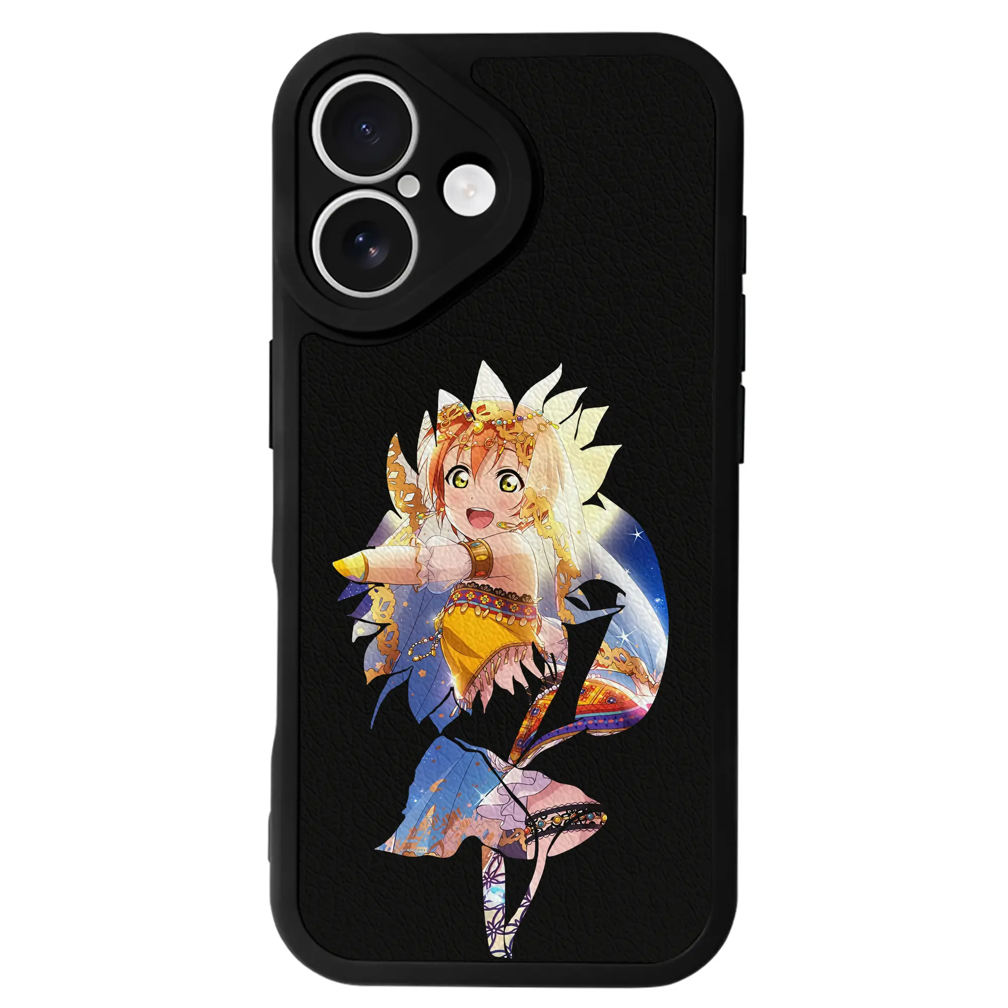 Love Live! グッズ,星空凛 - IPhone 16シリーズ対応 ・ シリコンスマホケース ・ レザー調 ・ 高精度フィット ・ 耐衝撃 ・ ワイヤレス充電対応 ・ 精密カット